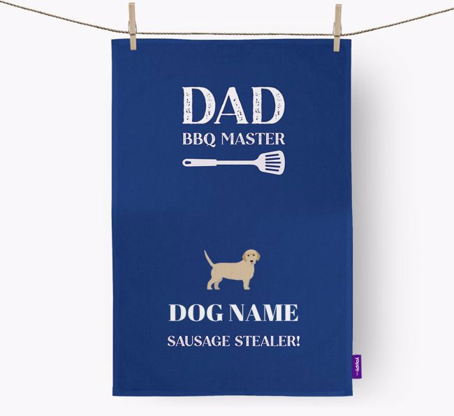 BBQ Master: Personalised {breedFullName} Tea Towel